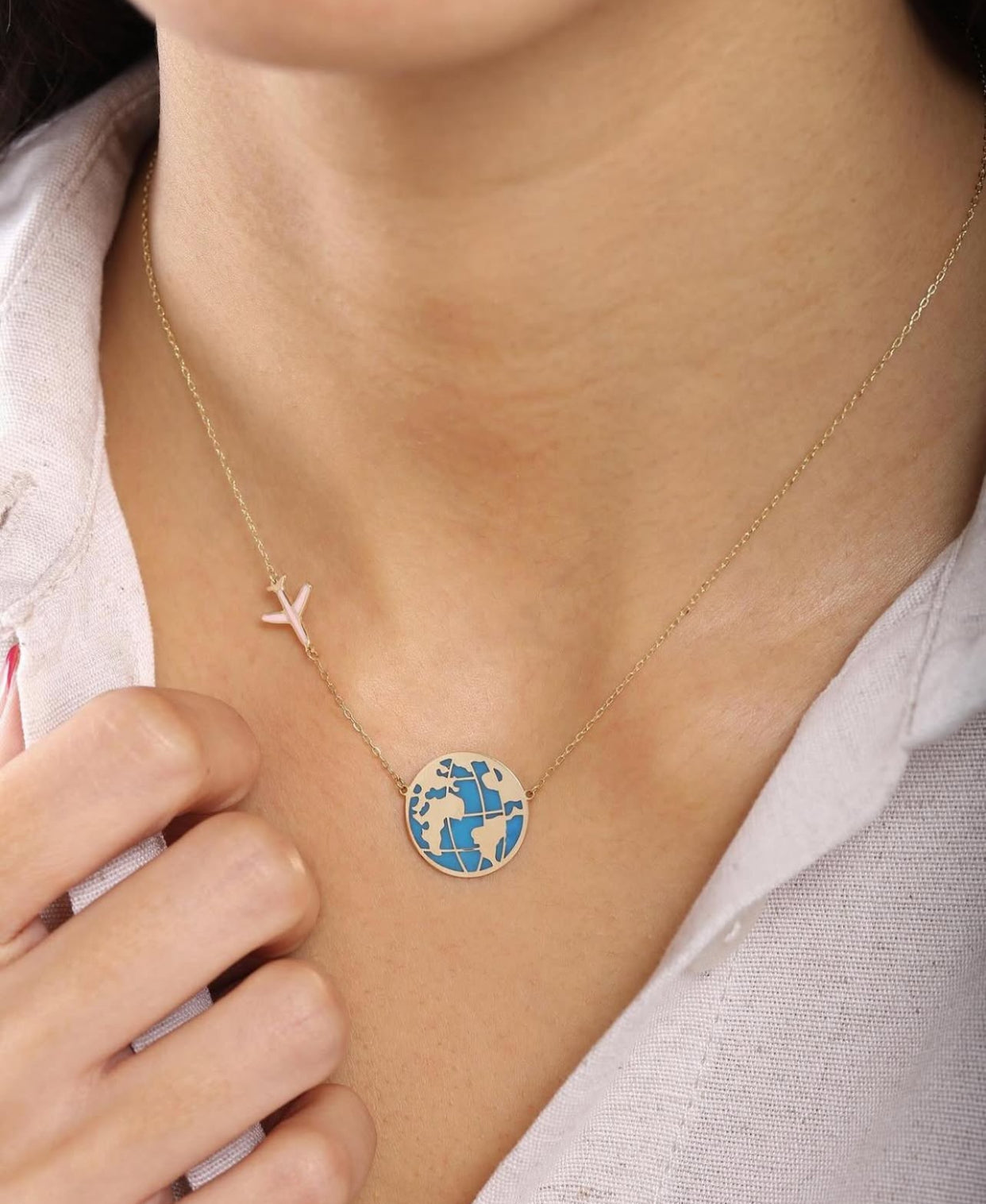 Globe necklace – silver 925